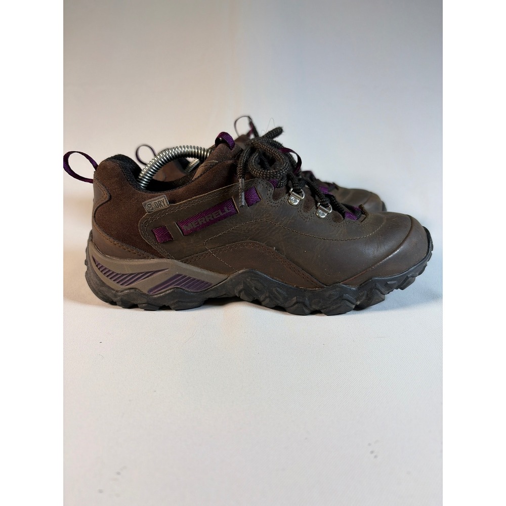 Merrell Chameleon Shift Traveller Brown Leather Hiking Shoes Womens 7 J32032
